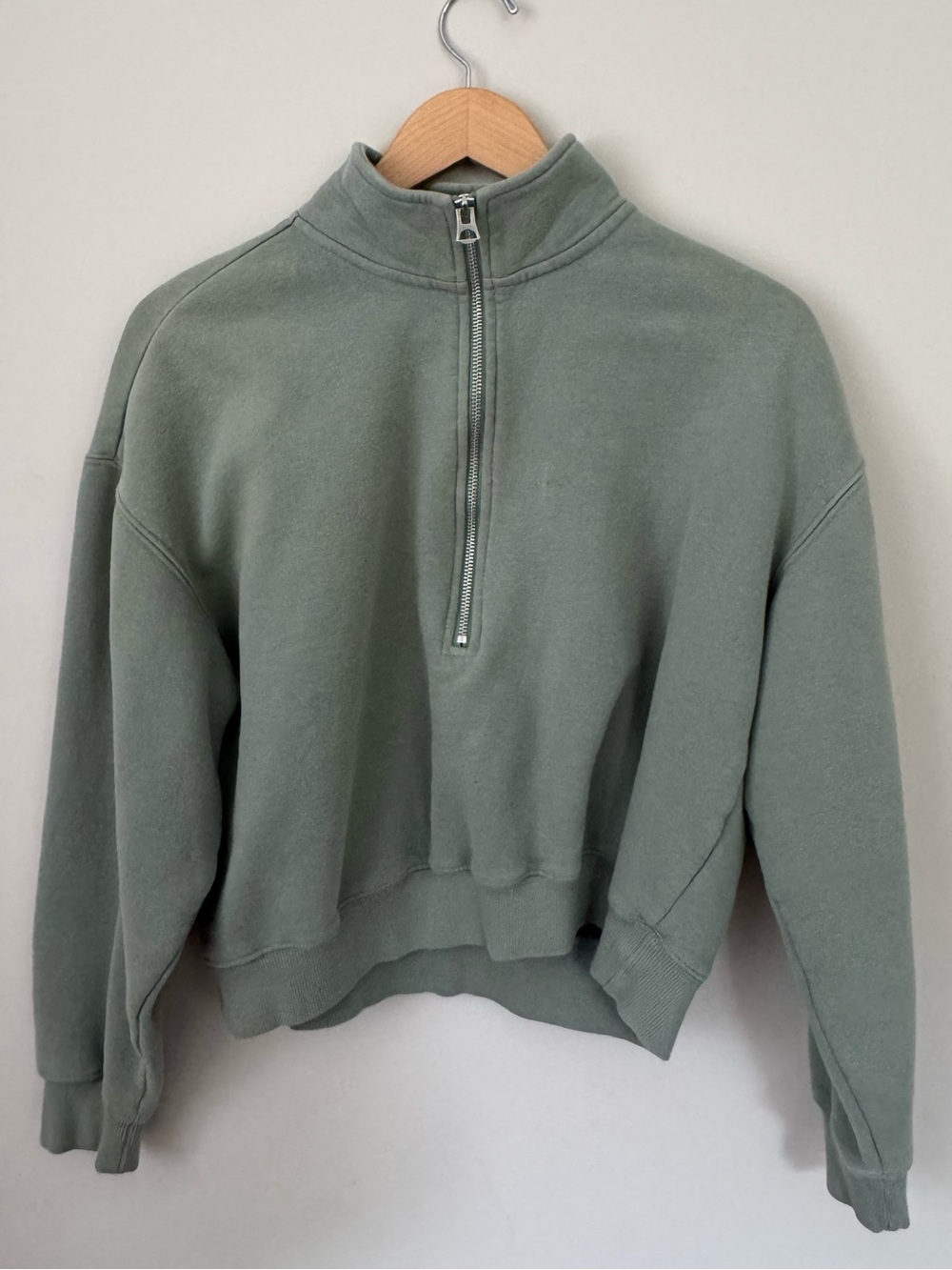 Dynamite Sage Green Half-Zip Sweatshirt
